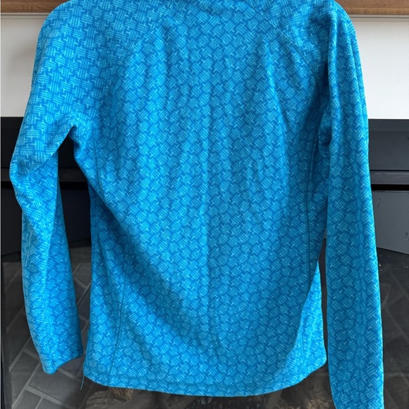 Columbia Blue Quarter-Zip Sweatshirt – Subtle Pattern | Size Small - Picture 2 of 4